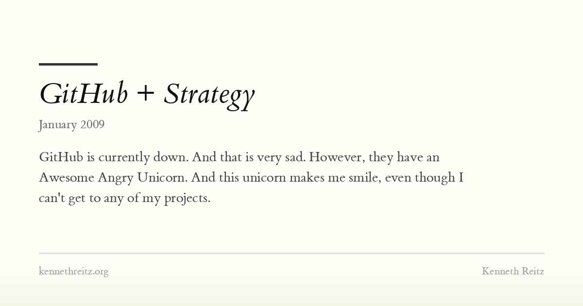 GitHub + Strategy - Kenneth Reitz