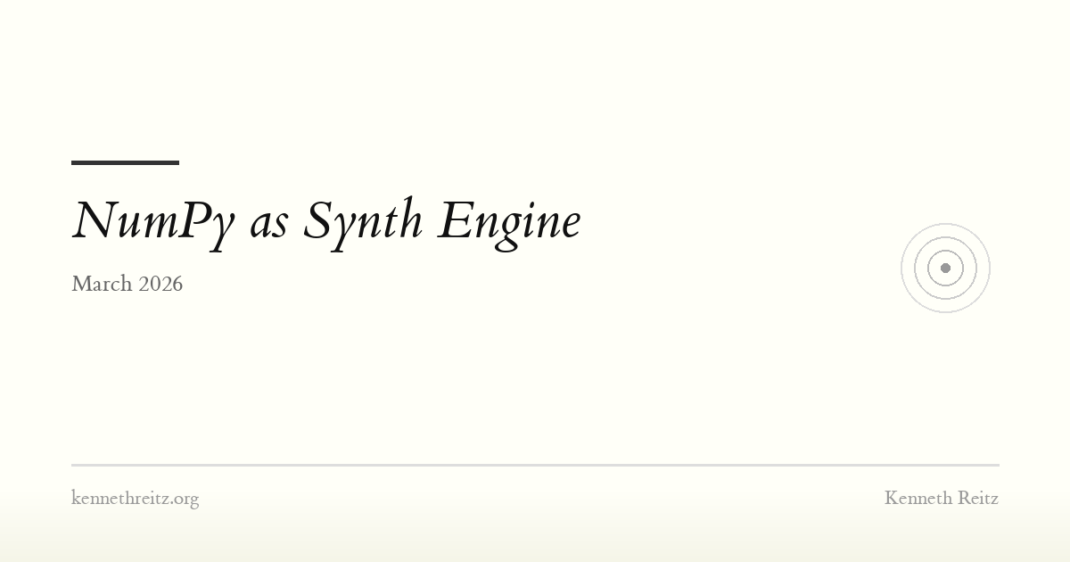NumPy as Synth Engine