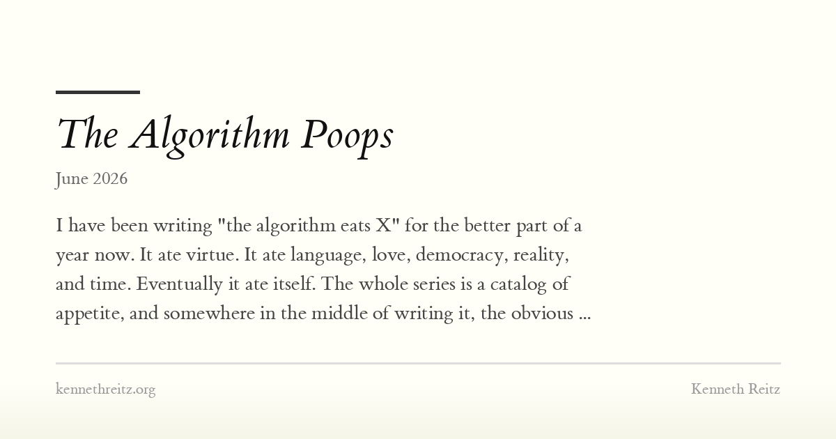 The Algorithm Poops