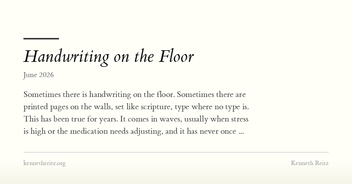 Handwriting on the Floor