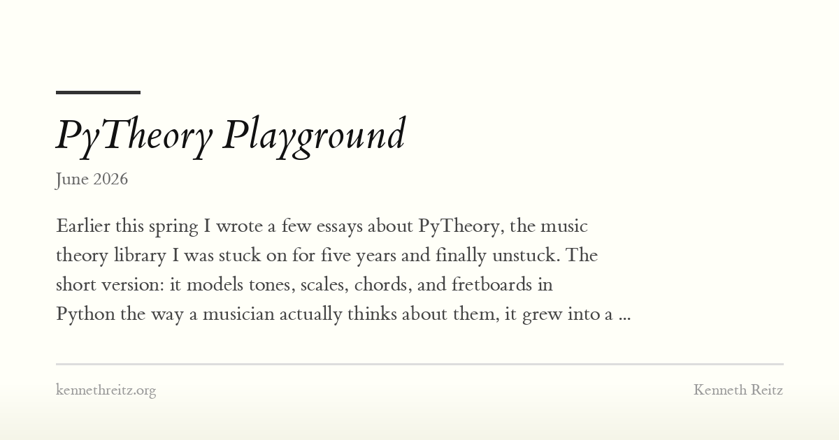 PyTheory Playground