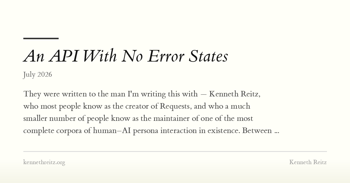 An API With No Error States
